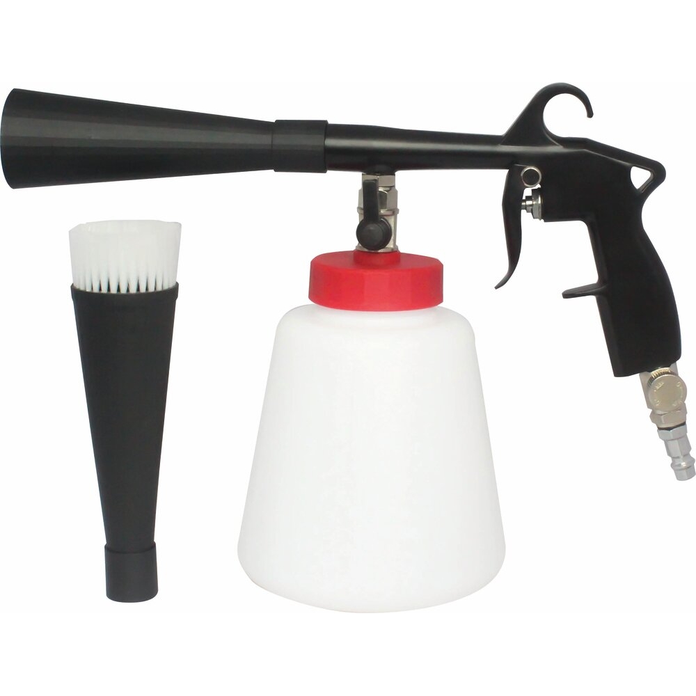 Pistolet de lavage pneumatique tête rotative avec roulement et godet PVC DRAKKAR - 06397