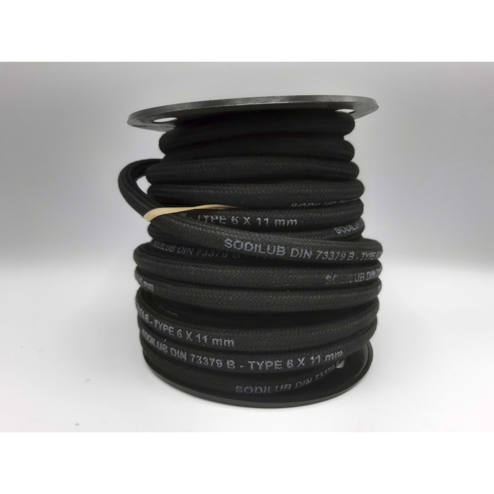 Durite en nitrile toilée extérieur 6x11mm - bobine de 20m - 06483