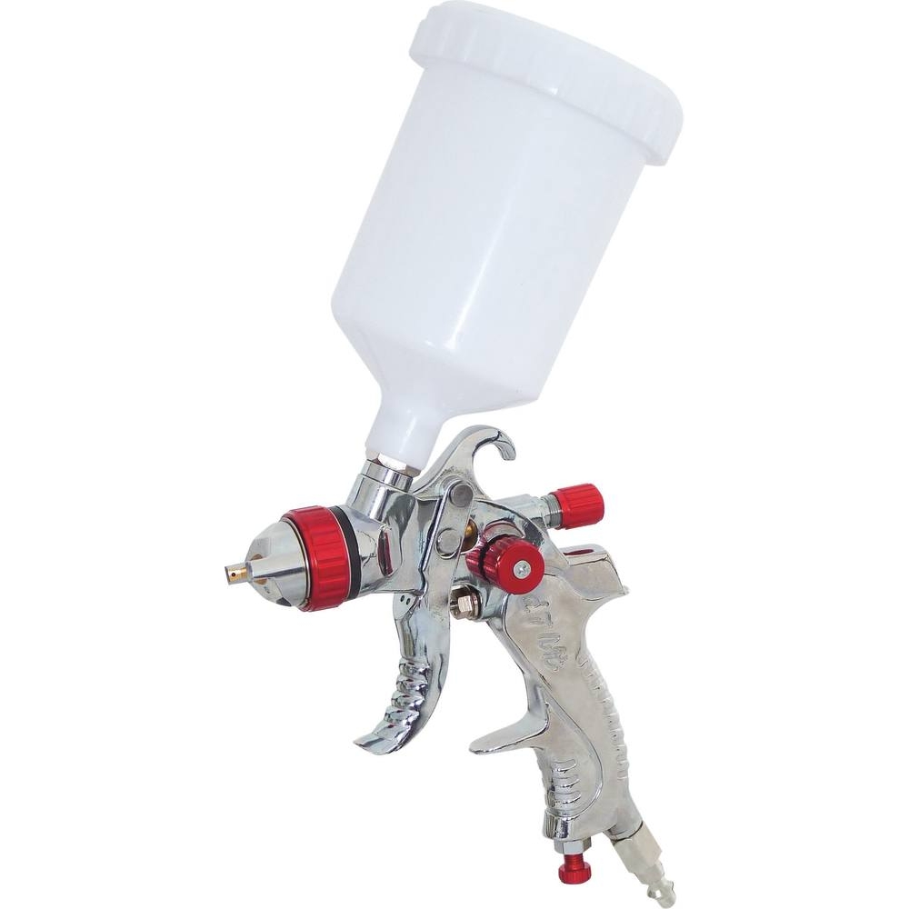 Pistolet de peinture HVLP godet supérieur 600ml buse 1,4mm avec régulateur de pression DRAKKAR - 06555