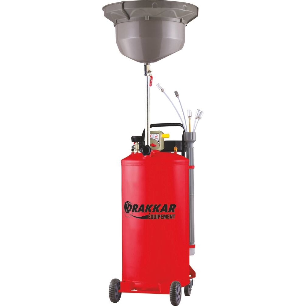 Vidangeur d'huile pneumatique mobile par gravité et aspiration 80L DRAKKAR - 07112