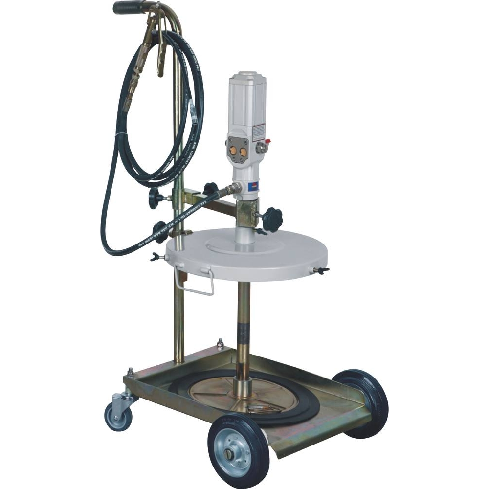 Ensemble pneumatique graisse 50/60kg 50:1 avec pistolet et tuyau 4m et chariot 4 roues DRAKKAR - 07125