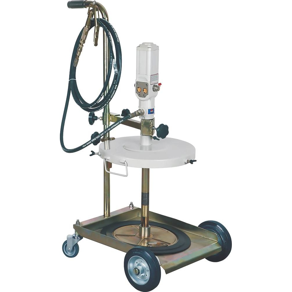 Ensemble pneumatique graisse 50/60kg 50:1 avec pistolet et tuyau 10m et chariot 4 roues DRAKKAR - 07130