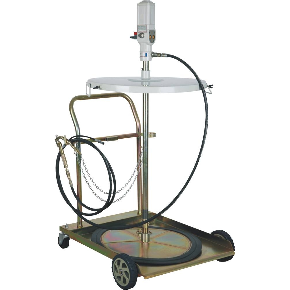 Ensemble pneumatique graisse 180/200kg 50:1 avec pistolet tuyau 4m et chariot 4 roues DRAKKAR - 07135