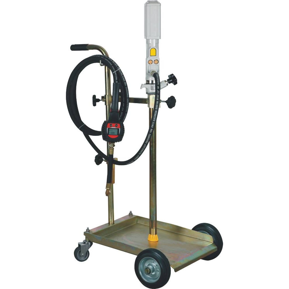 Ensemble pneumatique huile 50-60kg 3:1 avec pistolet digital et chariot 4 roues DRAKKAR - 07140