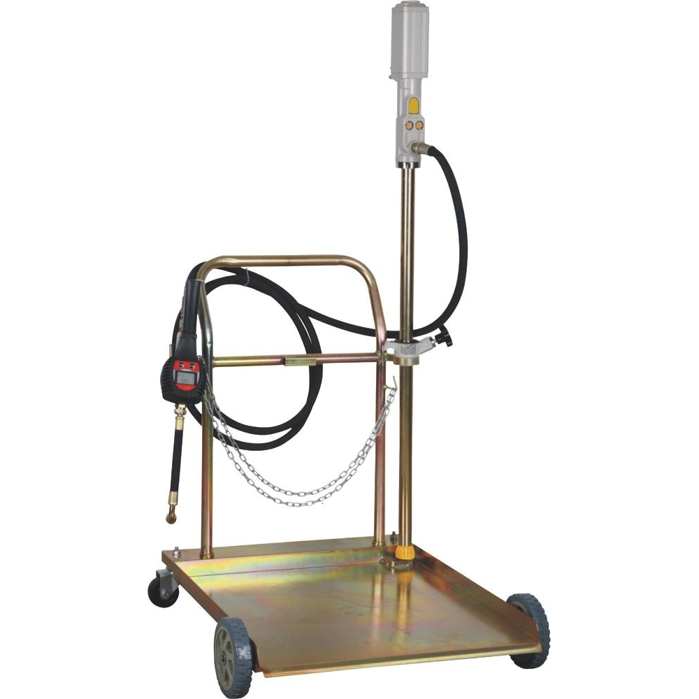 Ensemble pneumatique huile 180-220kg 5:1 avec pistolet digital et chariot 4 roues DRAKKAR - 07147