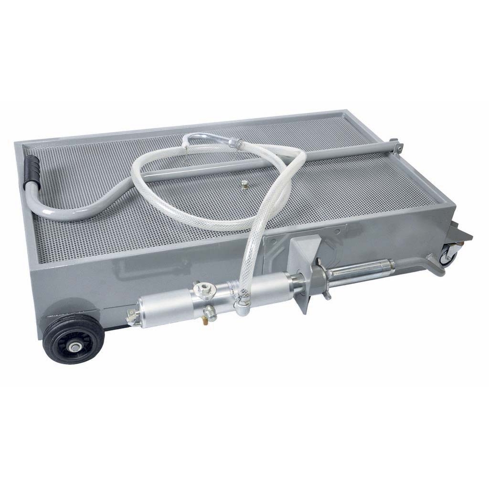 Bac de vidange acier mobile 50L avec pompe pneumatique DRAKKAR 07233