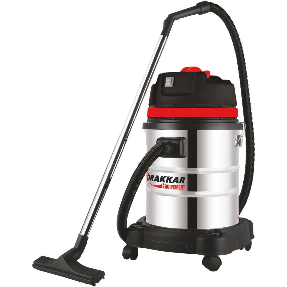 Aspirateur eau et poussière 40L 230V 1200W cuve inox DRAKKAR - 07401