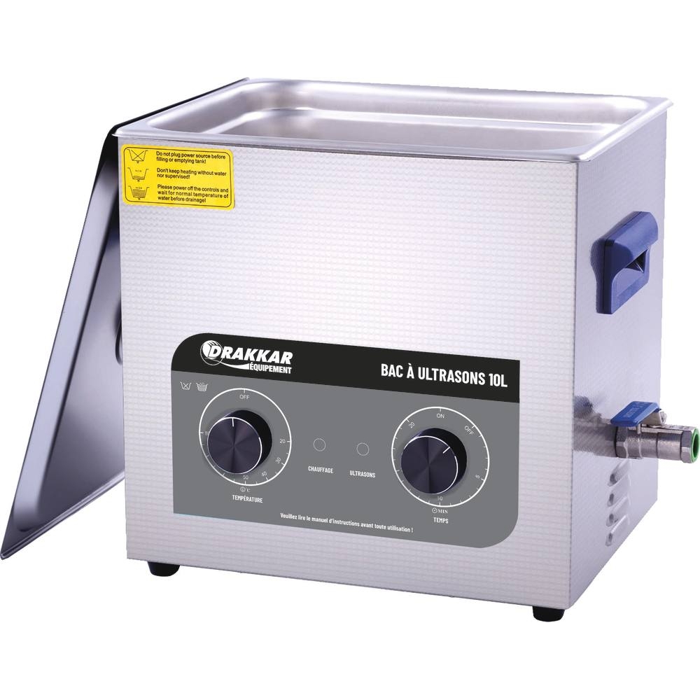 Bac inox à ultrasons 10L 230V DRAKKAR - 07901