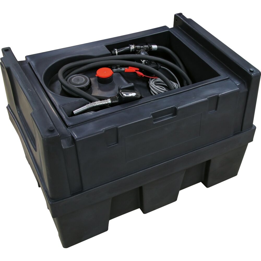 Cuve de ravitaillement gasoil PE 450L avec kit pompe à gasoil 12V 45 l/min et pistolet automatique DRAKKAR - 08040