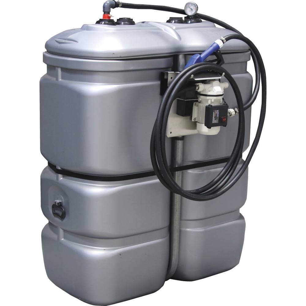 Cuve de stockage AdBlue PEHD Double paroi 1000L avec kit station 230V + pistolet automatique DRAKKAR - 08075