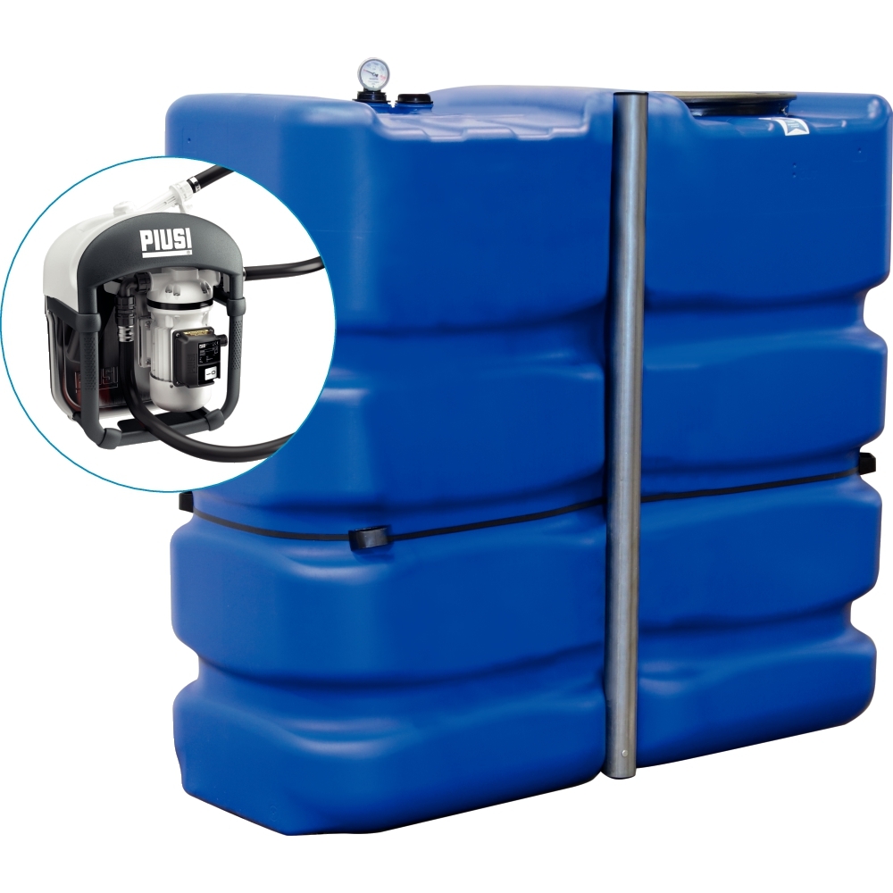 Cuve de stockage AdBlue PEHD simple paroi 2000L avec kit station 230V PIUSI - 08092