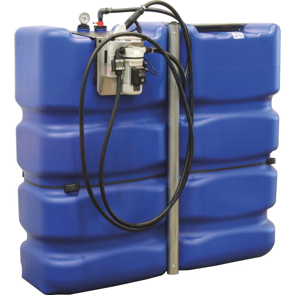 Cuve de stockage AdBlue PEHD simple paroi 2000L avec kit station 230V + pistolet automatique + compteur K24 PIUSI - 08093