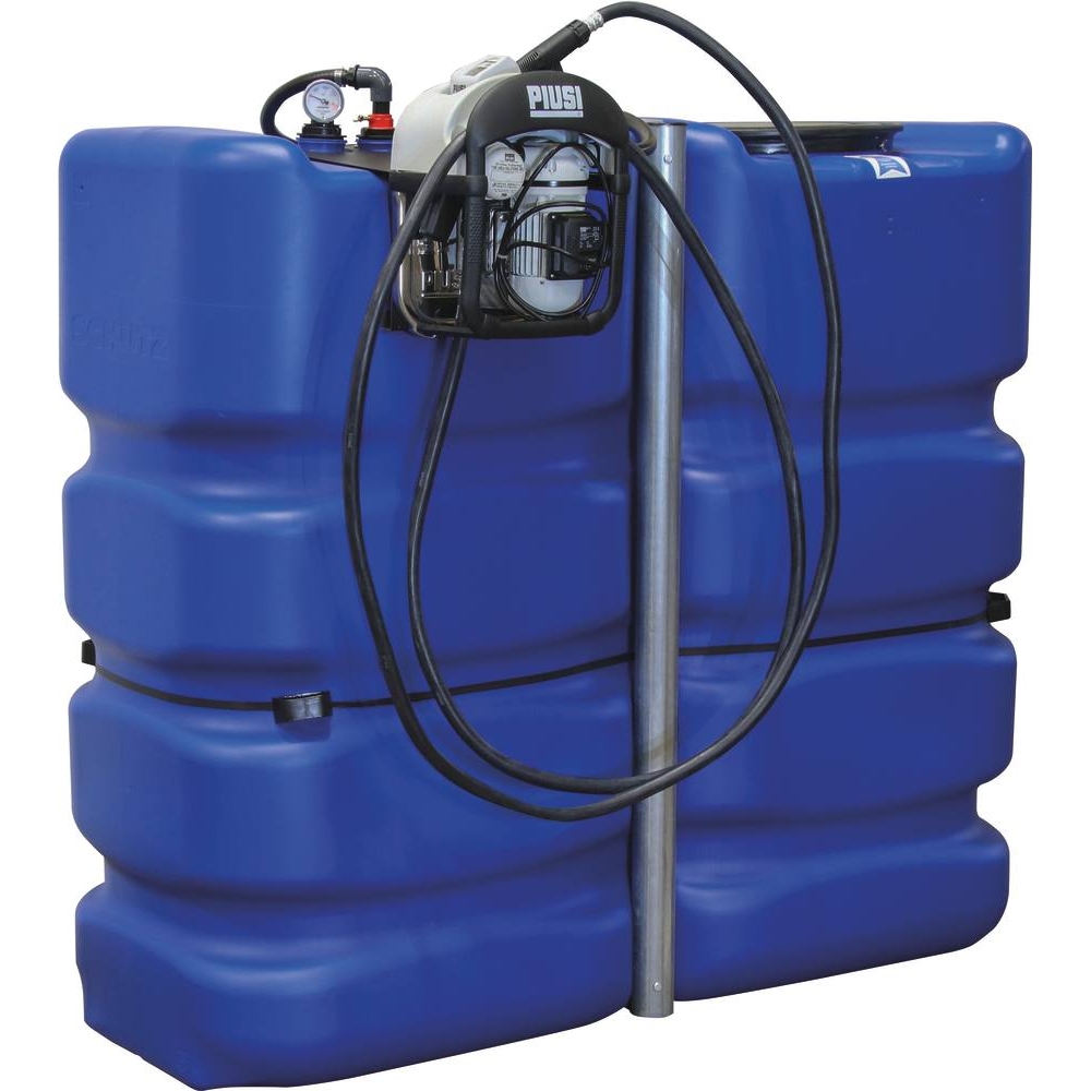 Cuve de stockage AdBlue PEHD simple paroi 2000l avec kit station 230V + pistolet automatique avec compteur K24 + filtre PIUSI - 08094
