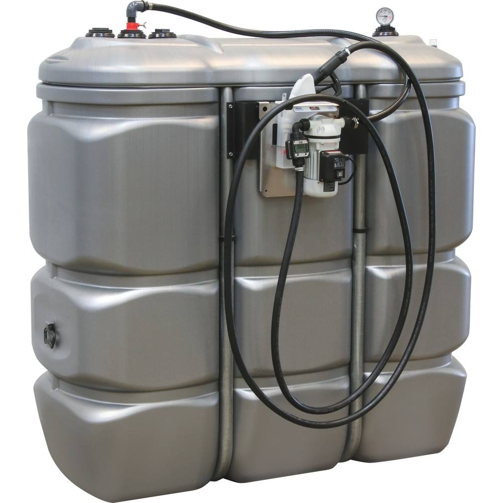 Cuve de stockage AdBlue PEHD double paroi 1500L avec kit station 230V + pistolet automatique + compteur K24 PIUSI - 08098