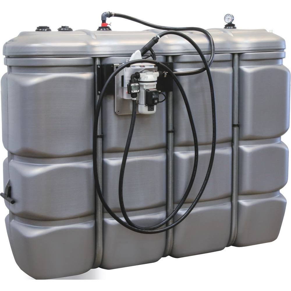 Cuve de stockage AdBlue PEHD double paroi 2000L avec kit station 230V + pistolet automatique + compteur K24 PIUSI - 08104