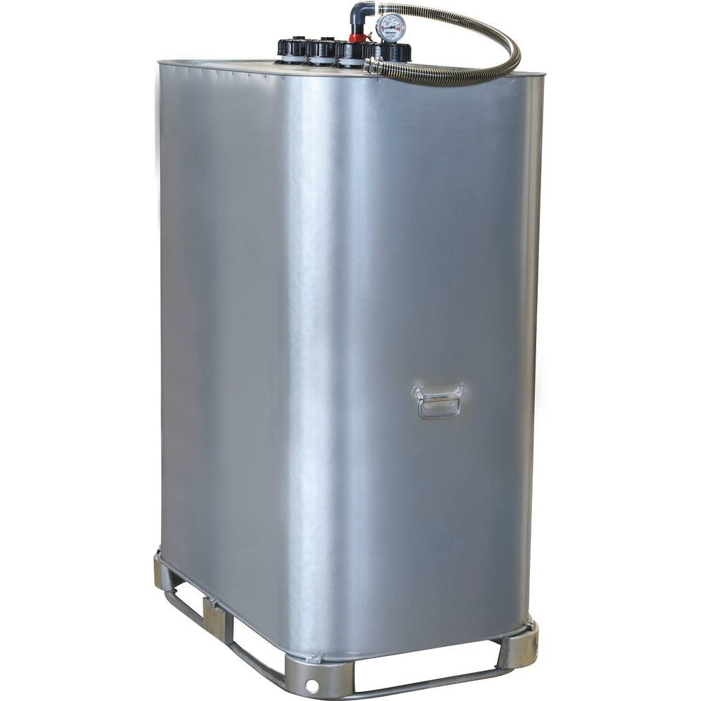 Cuve de stockage gasoil galvanisée 1000L double paroi pré-équipée SCHUTZ - 08121