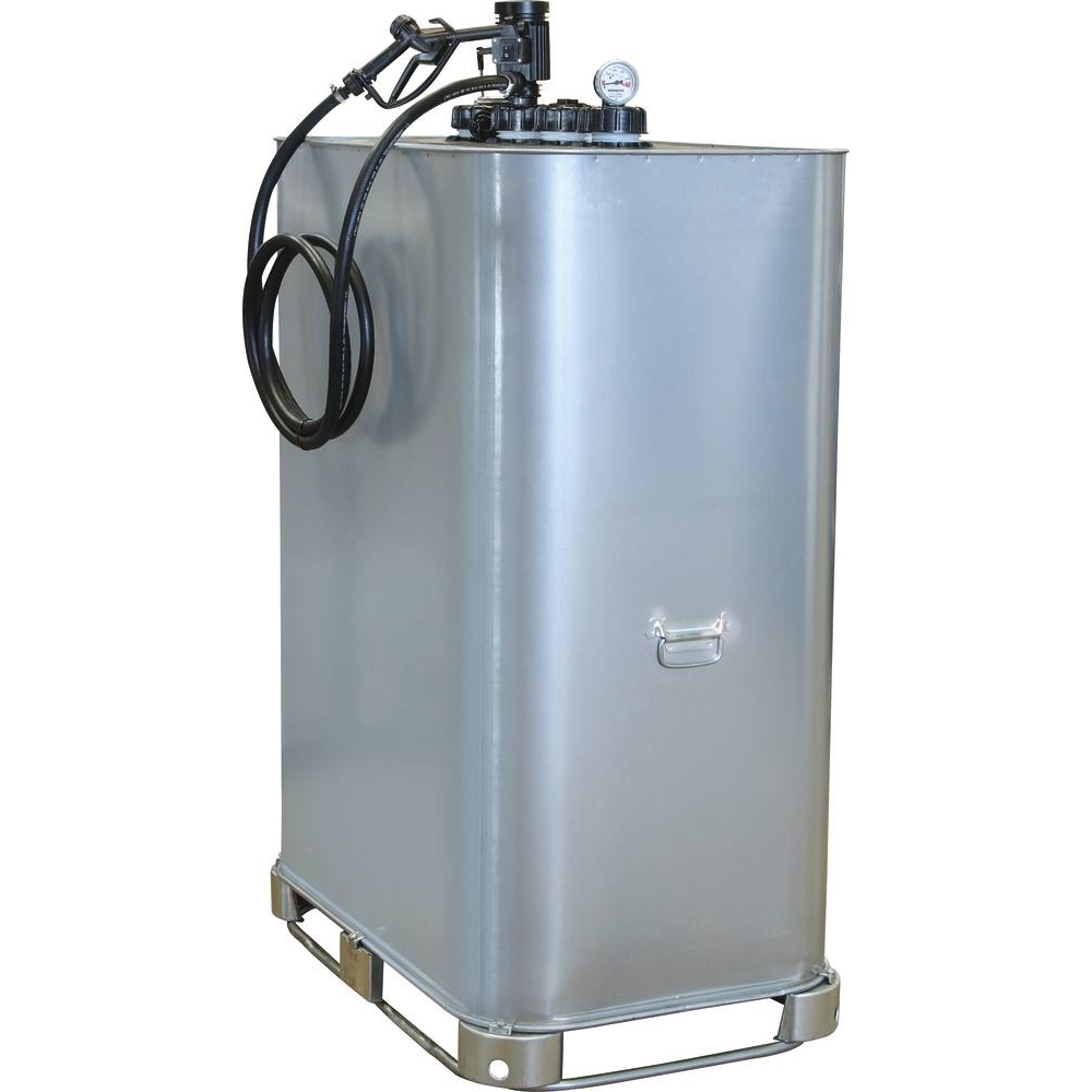Cuve de stockage gasoil galvanisée 1000L double paroi avec kit pompe à gasoil 230V 35 l/min PIUSI - 08122