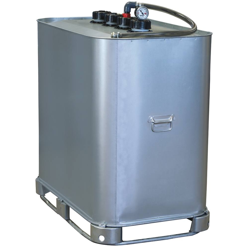 Cuve de stockage gasoil galvanisée 700L double paroi pré-équipée SCHUTZ - 08131