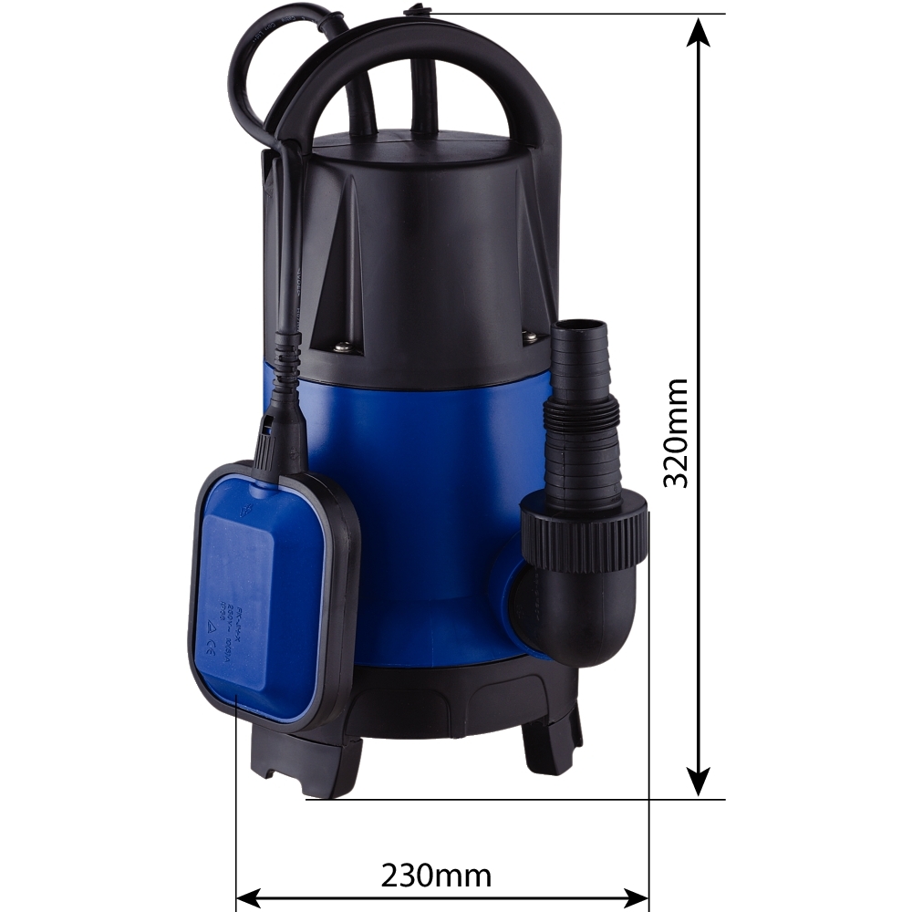 Pompe à eau immergée automatique PVC 230V 550W avec flotteur DRAKKAR - 08178