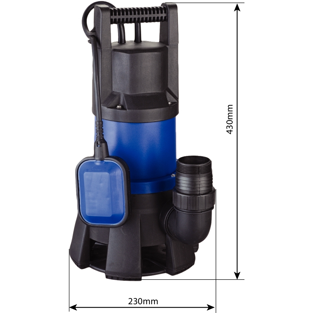 Pompe à eau immergée automatique PVC 230V 1300W avec flotteur DRAKKAR - 08180