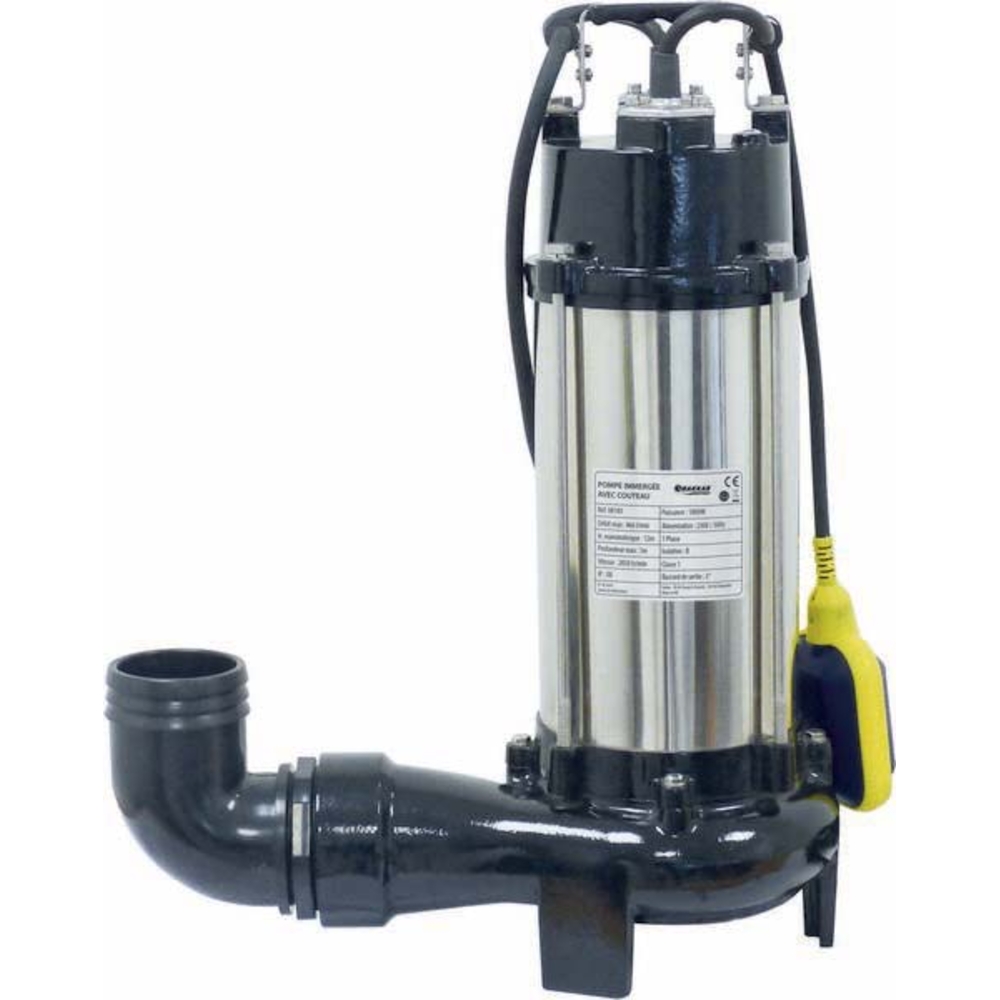 Pompe immergee fonte 1800w avec couteau DRAKKAR EQUIPEMENT - 08183