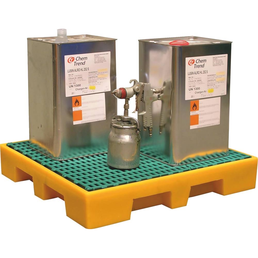 Bac de rétention 35L avec caillebotis 100% PE ultra bas DRAKKAR - 08244