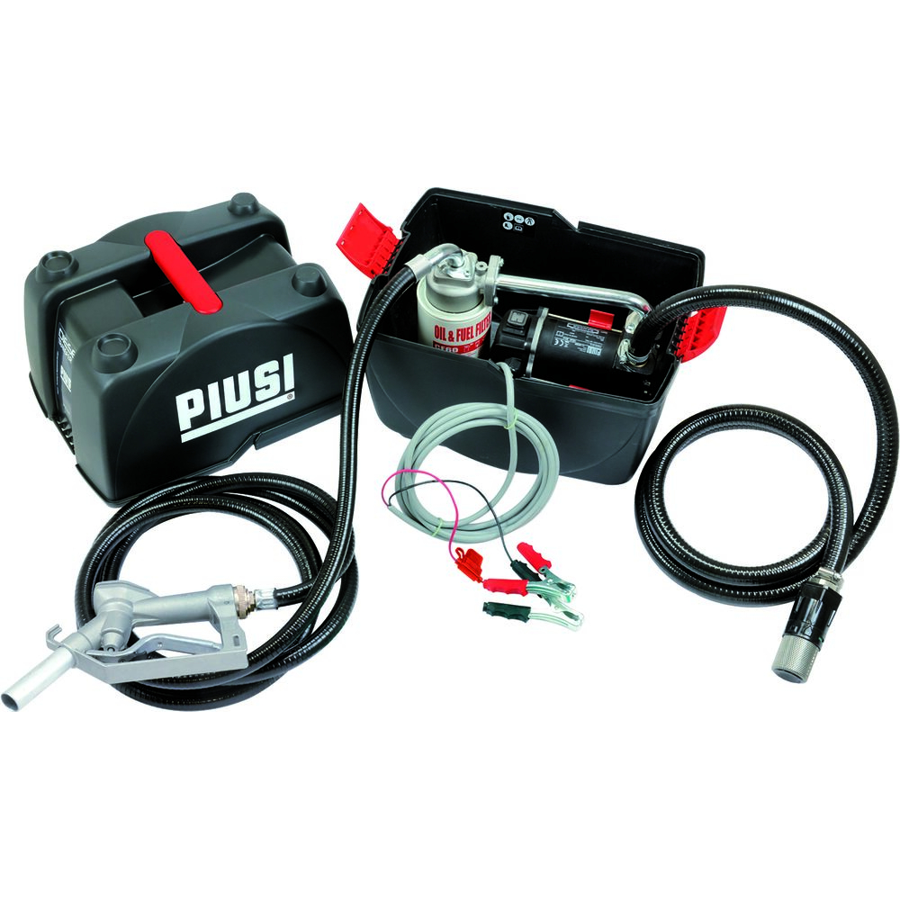 Pompe à gasoil 12V 50 l/min avec tuyau d'aspiration et refoulement - kit en box PVC PIUSI - 08310