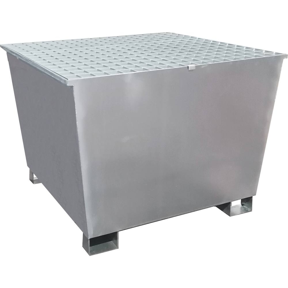 Bac de rétention 1000L avec caillebotis acier pour 1 IBC DRAKKAR - 08326