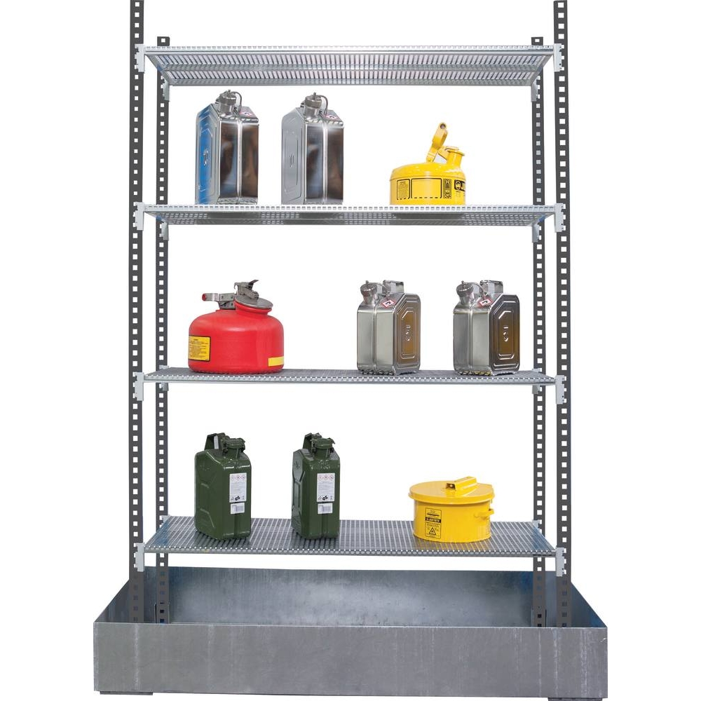 Etagère grand modèle avec bac de rétention galva 179L DRAKKAR - 08344