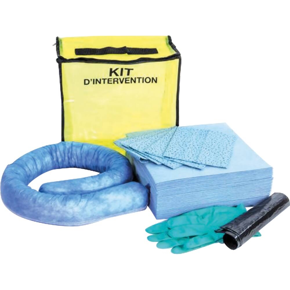 Absorbant 20L hydrocarbures - kit d'intervention 39 pcs - 08346