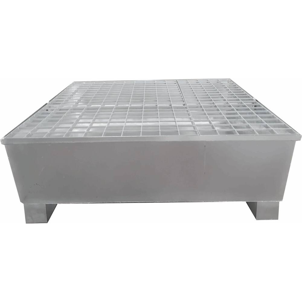 Bac de rétention 440L avec caillebotis 100% acier pour 4 fûts DRAKKAR - 08367