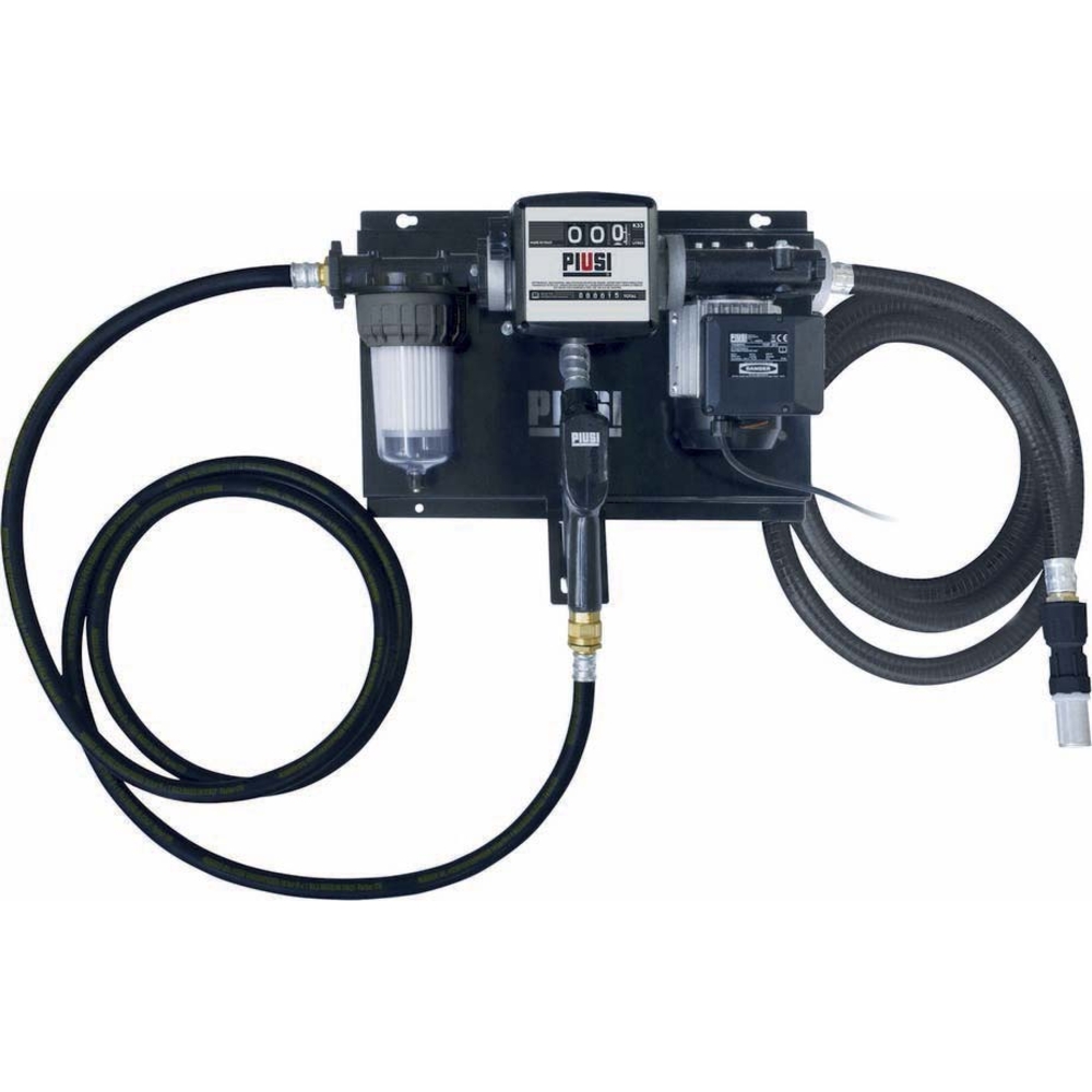 Station murale 70l+ filtre transparent + volucompteur+tuyau aspi 4m PIUSI - 08392