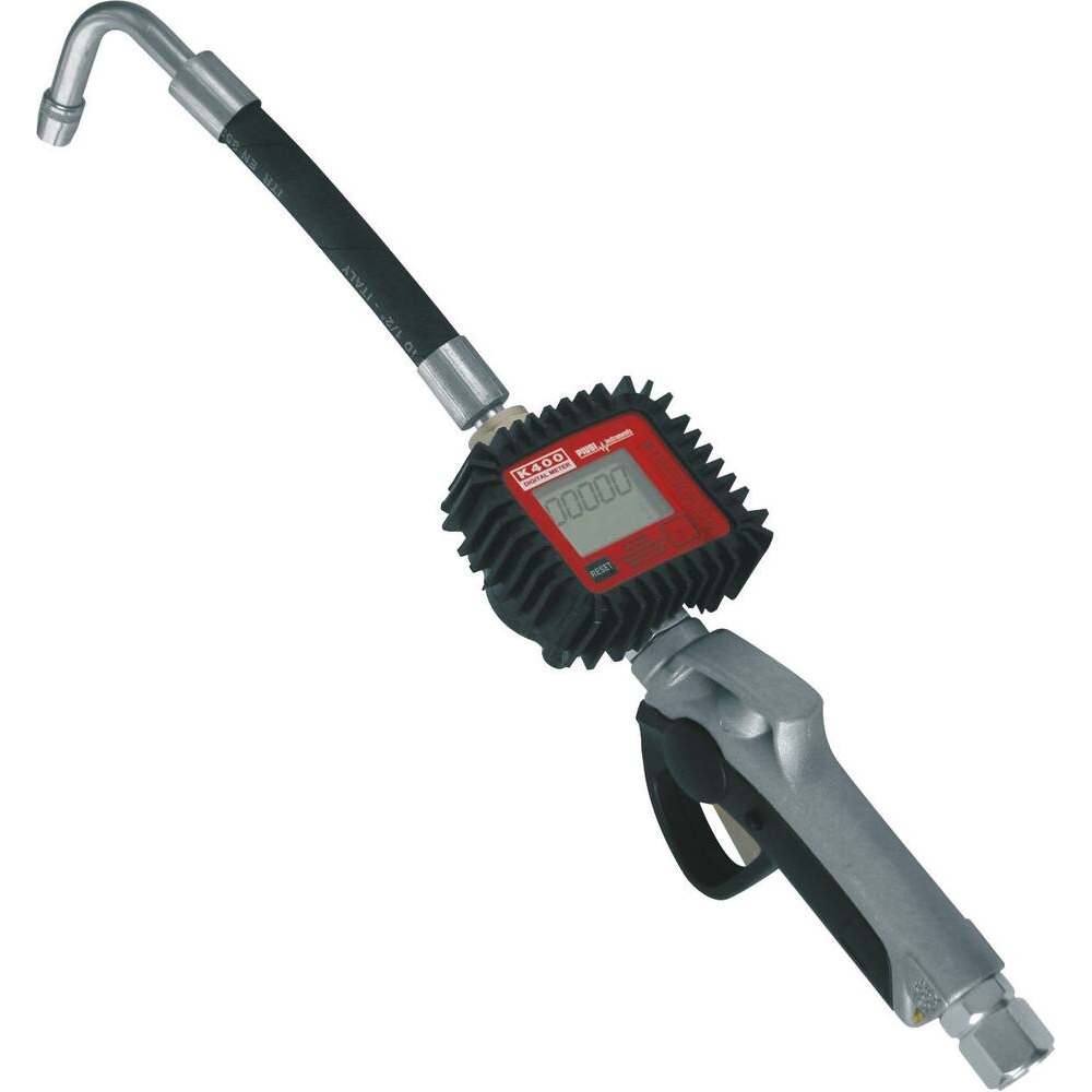 Pistolet à huile avec compteur digital et bec flexible anti-gouttes raccord 1/2