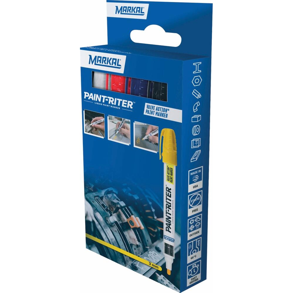 Feutre à peinture liquide permanent surface propre - de 4 pcs MARKAL - 08708