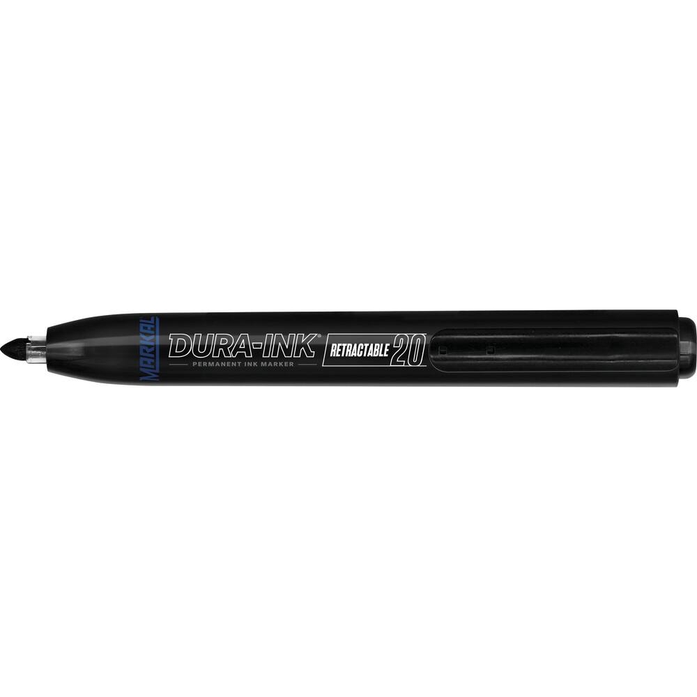 Marqueur indélébile noir pointe conique 1,5mm rétractable MARKAL - 08768