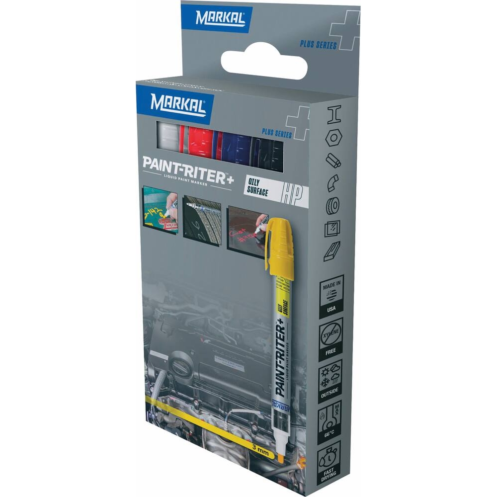 Feutre à peinture liquide permanent surface huileuse - de 4 pcs MARKAL - 08779