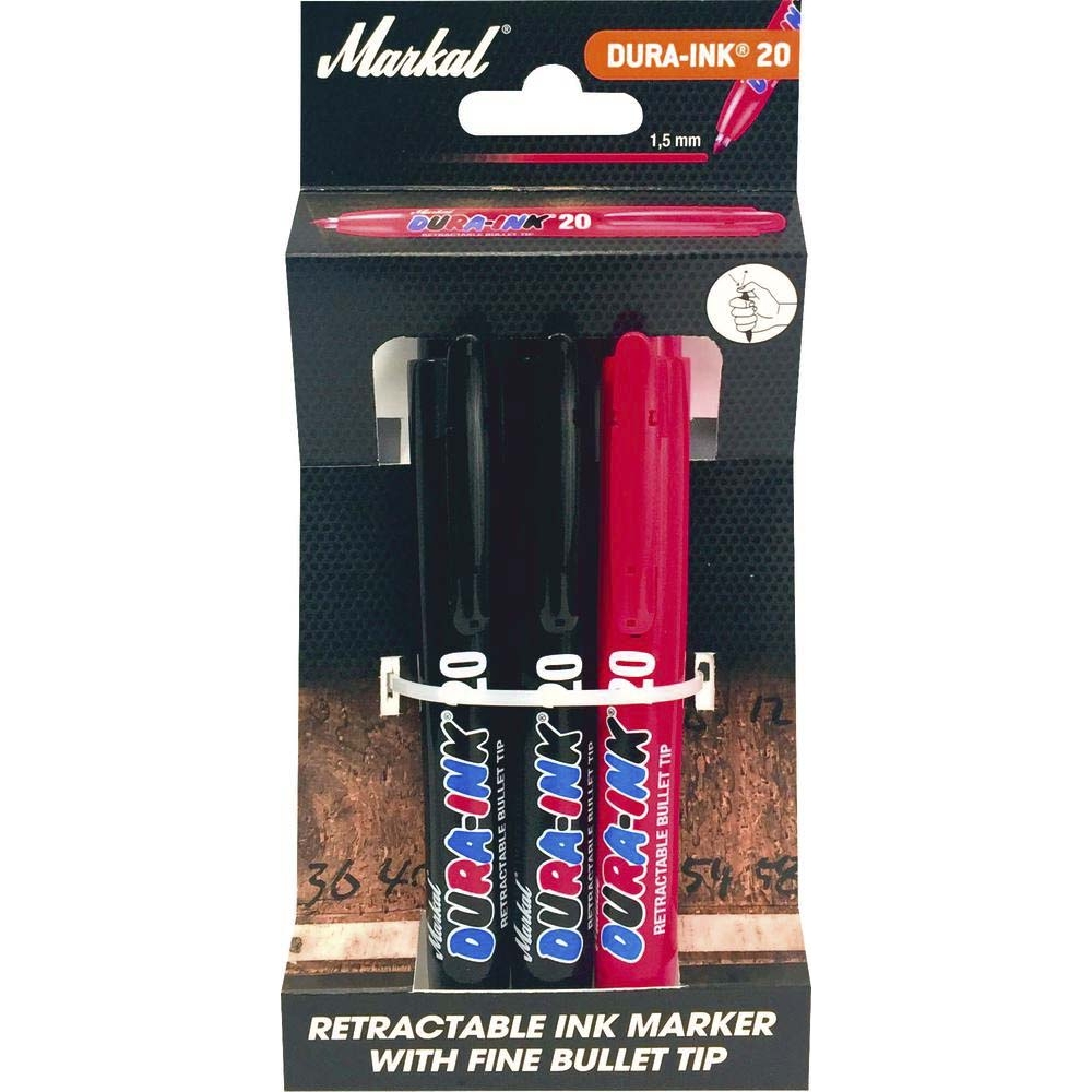 Blister de 3 feutres permanents dura MARKAL - 08788