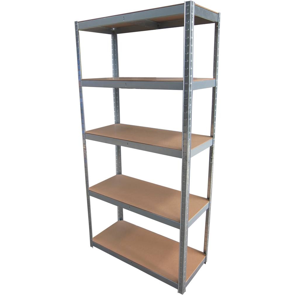 Etagère métallique à emboîter 5 tablettes bois 1800x900x450mm max 1,25T STILKER - 09063