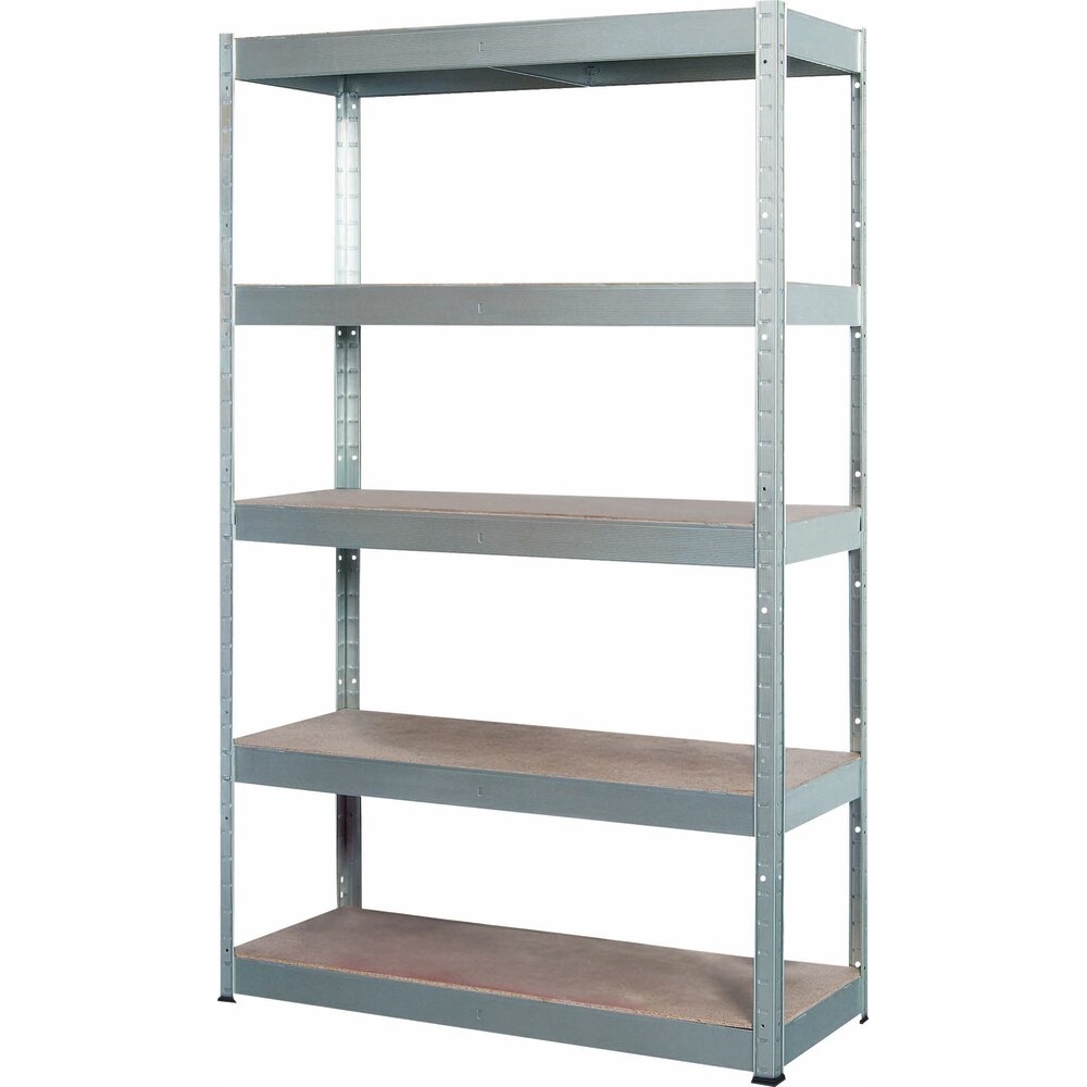 Etagère métallique à emboîter 5 tablettes bois 1800x900x600mm max 2T STILKER - 09066