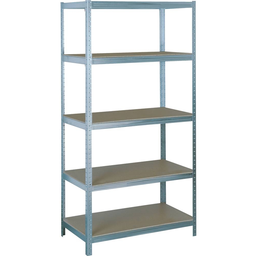 Etagère métallique à emboîter 5 tablettes bois 1800x850x350mm max 1,25T STILKER - 09068