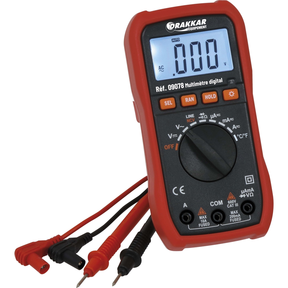 Multimetre digital automatique compact DRAKKAR EQUIPEMENT - 09078