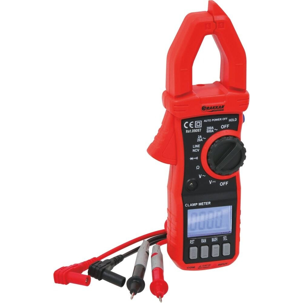 Pince ampèremétrique Cat III AC 600A - DRAKKAR - 09097