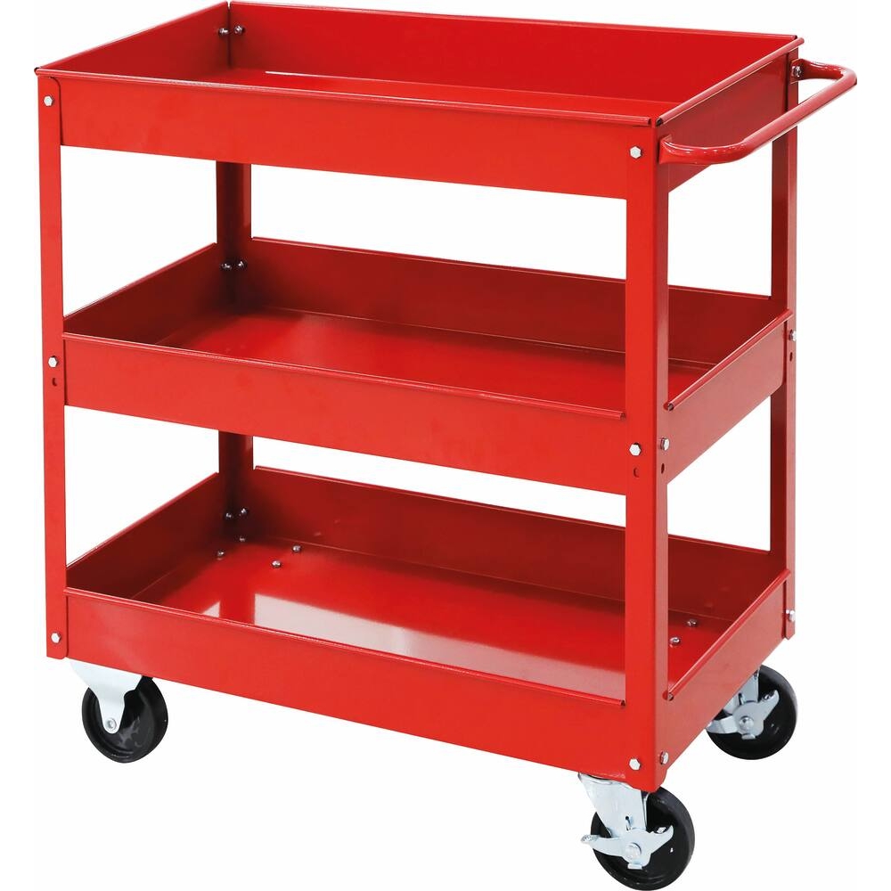 Servante d'atelier métallique 3 plateaux 725x365x780mm DRAKKAR - 09143