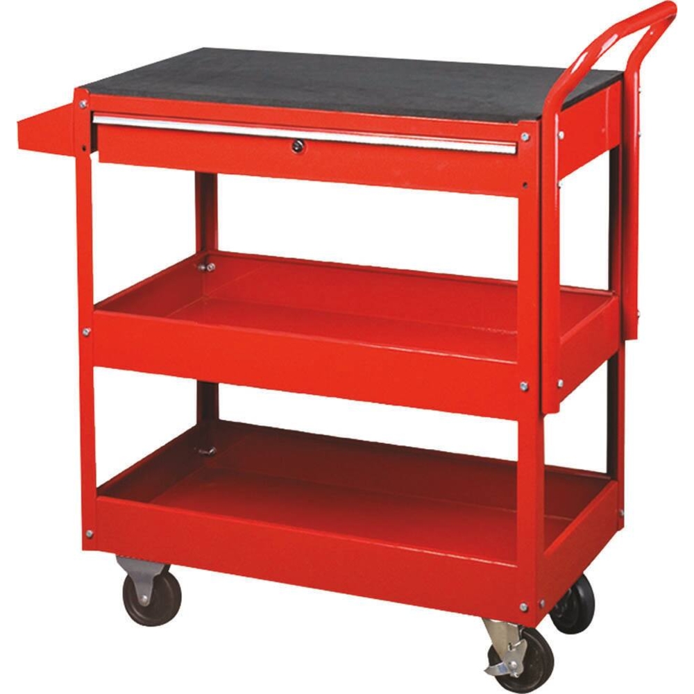 Servante d'atelier métallique 3 plateaux et 1 tiroir 935x395x956mm DRAKKAR - 09147