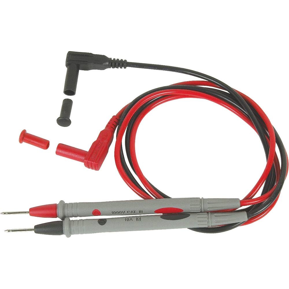 Cordon 1m rouge et noir pour multimètre DRAKKAR - 09224