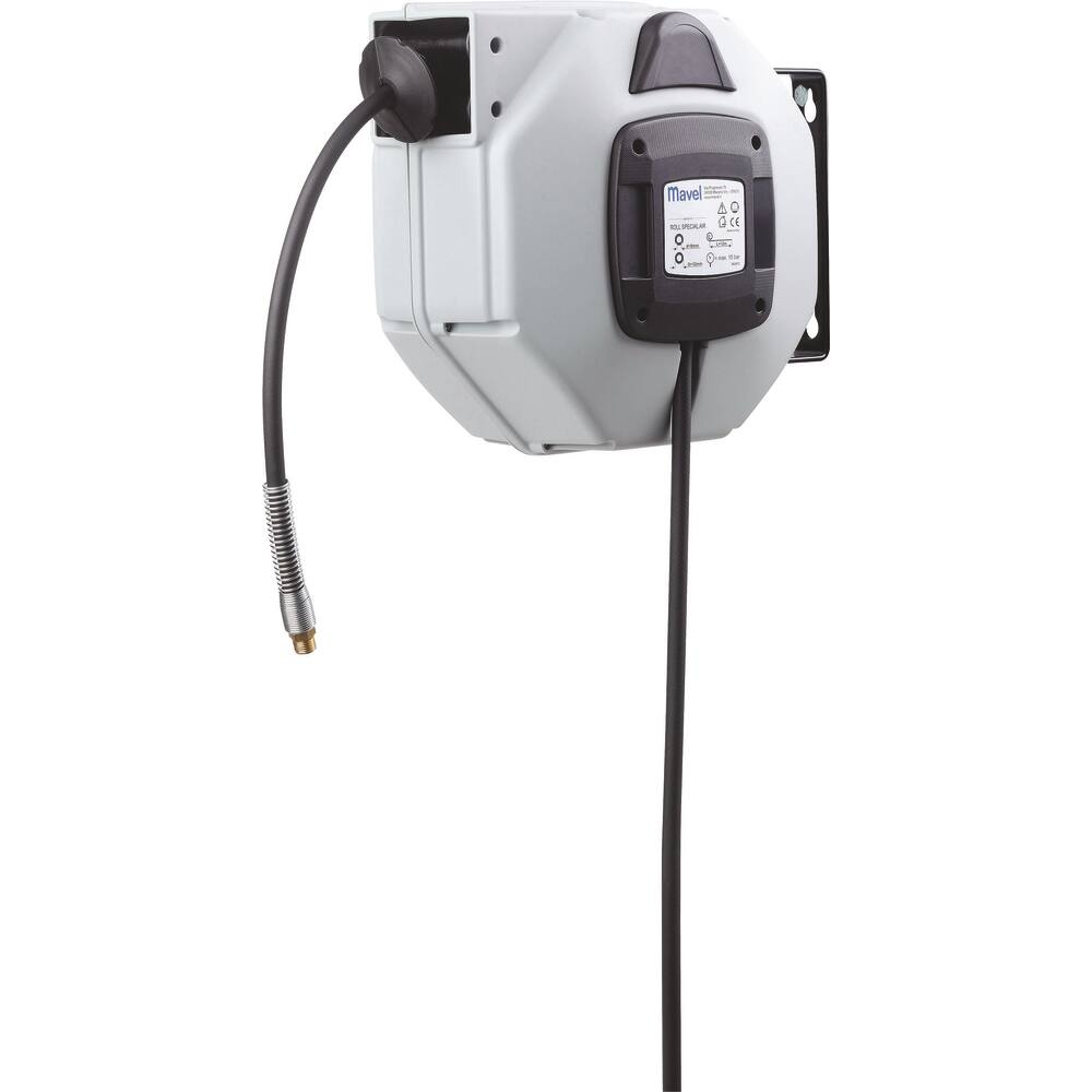 Enrouleur automatique orientable de tuyau d'air PVC/PU 10 bar 8x12mm 12+1m 1/4