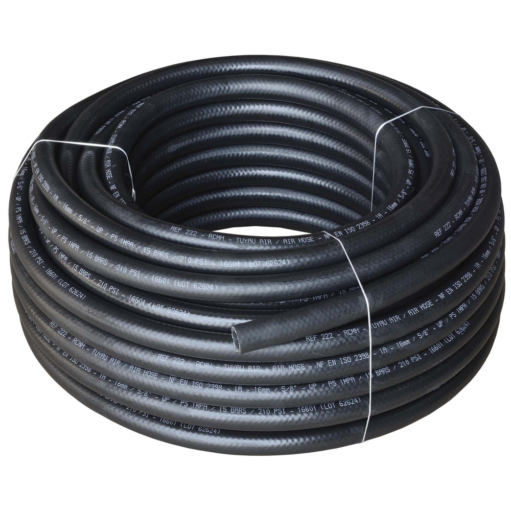 Tuyau à Air Comprimé Airtrail - 50 Mètres, 9 Mm Intérieur / 15 Mm Extérieur, Renforcé Tissu PVC | Pour Compresseur