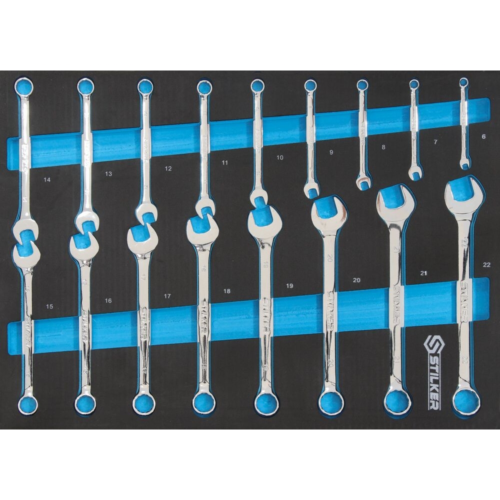 Module mousse 527x387mm clés mixtes - 17 pcs STILKER - 09602