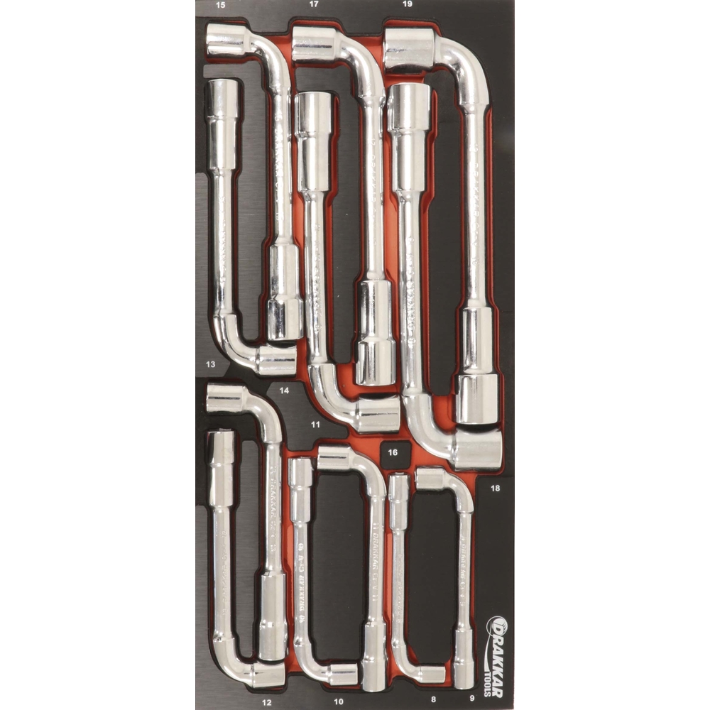 Module mousse finition metal cles a pipe 8 DRAKKAR TOOLS - 09707