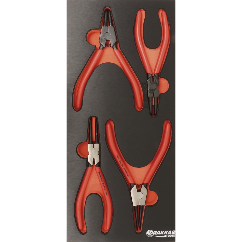 Module mousse finition metal pinces circlips DRAKKAR TOOLS - 09711